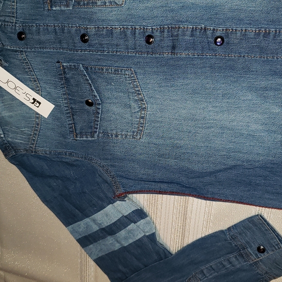 JOE'S Long Sleeve Distressed Denim Snap Button Up Shirt NEW Big Kids M (10/12) - Picture 5 of 15